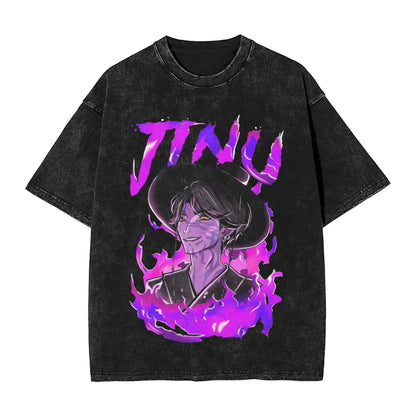 JINU Saja Boys Kpop Demon Hunters T-Shirt Men O Neck Cotton T Shirt I Made It for the Tiger But the Bird Keeps Taking It Tees