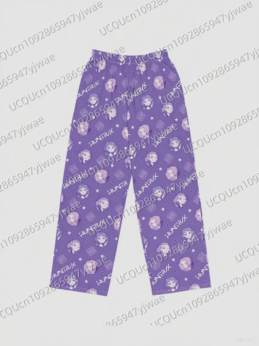 KPop Demon Hunters Pajamas 2025 KPop Demon Hunters Tiger Rumi Cats Print Women's Fashion Long Pants For Youth Men's Trousers